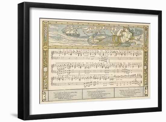 Peter Pan, Mermaid on a Rock-Walter Crane-Framed Art Print