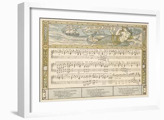 Peter Pan, Mermaid on a Rock-Walter Crane-Framed Art Print