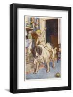 Peter Pan, Michael Rides on the Back of the Dog Nana-Alice B. Woodward-Framed Photographic Print