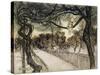 Peter Pan on a Branch, Scene from 'Peter Pan in Kensington Gardens' by J.M Barrie, 1912-Arthur Rackham-Stretched Canvas