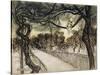 Peter Pan on a Branch, Scene from 'Peter Pan in Kensington Gardens' by J.M Barrie, 1912-Arthur Rackham-Stretched Canvas