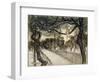 Peter Pan on a Branch, Scene from 'Peter Pan in Kensington Gardens' by J.M Barrie, 1912-Arthur Rackham-Framed Giclee Print