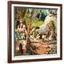 Peter Pan Talks with the Chieftain, Illustration from 'Peter Pan' by J.M. Barrie-Nadir Quinto-Framed Giclee Print