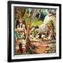 Peter Pan Talks with the Chieftain, Illustration from 'Peter Pan' by J.M. Barrie-Nadir Quinto-Framed Giclee Print