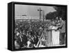 Peter, Paul, and Mary Singing at 1963 Civil Rights March on Washington-null-Framed Stretched Canvas