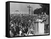 Peter, Paul, and Mary Singing at 1963 Civil Rights March on Washington-null-Framed Stretched Canvas