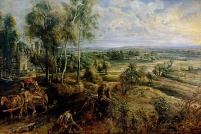 Autumn Landscape with a View of Het Steen in the Early Morning, c.1636