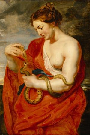 Hygeia, Goddess of Health, C.1615 (Oil on Oak Panel)