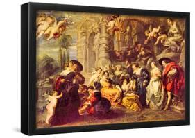Peter Paul Rubens Love Garden Art Print Poster-null-Framed Poster