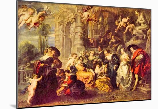 Peter Paul Rubens Love Garden Art Print Poster-null-Mounted Poster