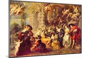 Peter Paul Rubens Love Garden Art Print Poster-null-Mounted Poster