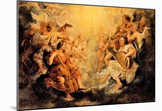 Peter Paul Rubens Musical Angel Art Print Poster-null-Mounted Poster