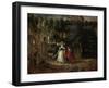 Peter Paul Rubens (Self-Portrait) and His Second Wife Helene Fourment in the Garden-Peter Paul Rubens-Framed Giclee Print