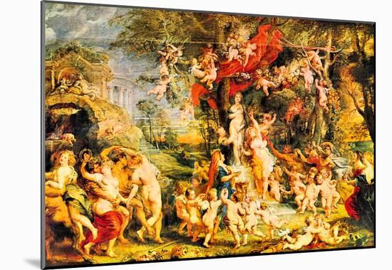 Peter Paul Rubens Venusfest Art Print Poster-null-Mounted Poster