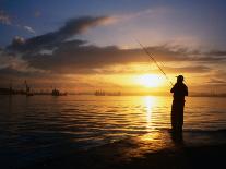 Fishing on Bahia De La Habana, Havana, Cuba-Peter Ptschelinzew-Framed Photographic Print