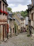 Ancient Cobbled Street and Houses, Rue Du Petit Fort, Dinan, Cotes-D'Armor, Brittany-Peter Richardson-Photographic Print