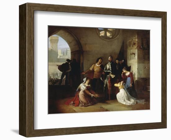 Peter Rossi, Imprisoned by the Scaligeri, 1818-1820-Francesco Hayez-Framed Giclee Print