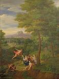 Classical Landscape with Mercury Overseeing the Birth of Bacchus-Peter Rysbrack-Framed Giclee Print