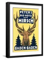 Peter's Bad-Hotel, Deer-null-Framed Art Print