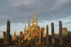 Sunset in Bagan (Pagan), Myanmar (Burma), Asia-Peter Schickert-Framed Stretched Canvas