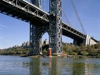 Little Red Lighthouse Under George Washington Bridge, New York, USA-Peter Scholey-Photographic Print