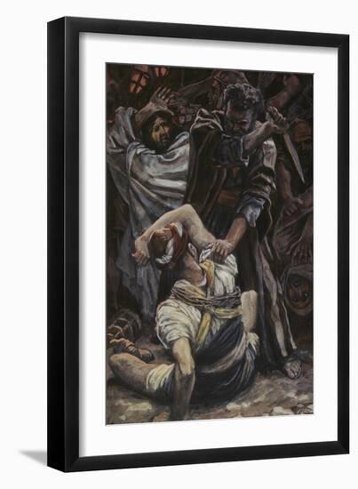 Peter Smites Off the Ear of Malchus-James Tissot-Framed Giclee Print