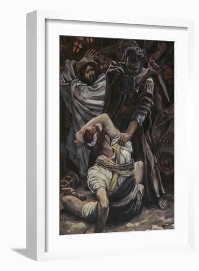 Peter Smites Off the Ear of Malchus-James Tissot-Framed Giclee Print