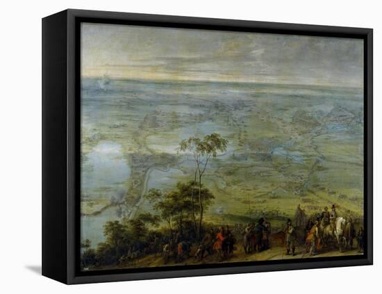 Peter Snayers / Capture of Breda, 1650-Peter Snayers-Framed Stretched Canvas