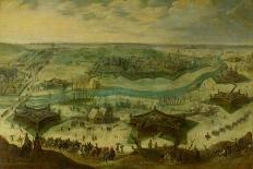 Siege of a City, Possibly the Siege of Julich by the Spaniards under Hendrik Van Den Bergh-Peter Snayers-Framed Art Print