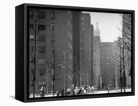 Peter Stuyvesant Village Housing Project-Andreas Feininger-Framed Stretched Canvas