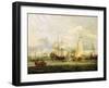 Peter the Great (1672-1725), Tsar of Russia, Inspecting a Boat in Amsterdam (Holland). Oil on Canva-Abraham Storck-Framed Giclee Print