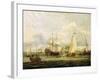 Peter the Great (1672-1725), Tsar of Russia, Inspecting a Boat in Amsterdam (Holland). Oil on Canva-Abraham Storck-Framed Giclee Print