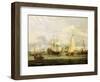 Peter the Great (1672-1725), Tsar of Russia, Inspecting a Boat in Amsterdam (Holland). Oil on Canva-Abraham Storck-Framed Giclee Print