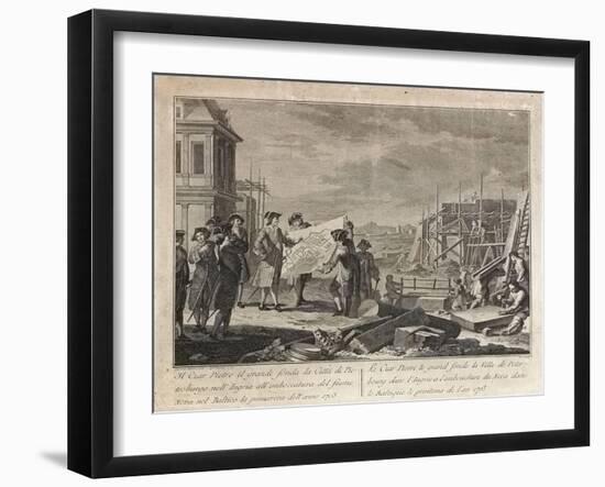 Peter the Great Founding Saint Petersburg-Pietro Antonio Novelli-Framed Giclee Print