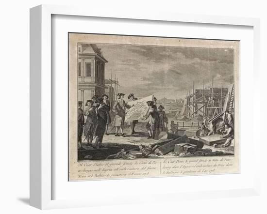 Peter the Great Founding Saint Petersburg-Pietro Antonio Novelli-Framed Giclee Print