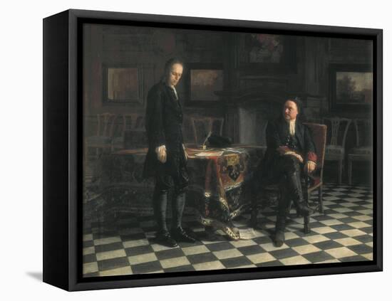 Peter the Great Interrogating the Tsarevich Alexey-Nikolai Nikolaievich Ge-Framed Stretched Canvas