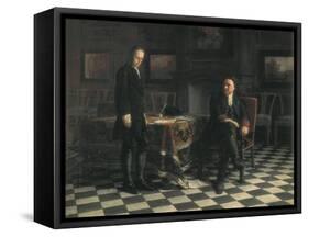 Peter the Great Interrogating the Tsarevich Alexey-Nikolai Nikolaievich Ge-Framed Stretched Canvas