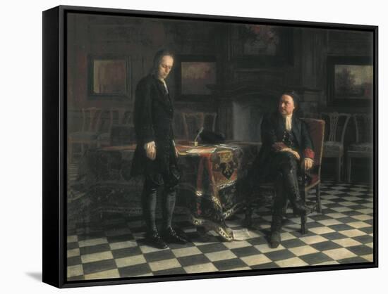 Peter the Great Interrogating the Tsarevich Alexey-Nikolai Nikolaievich Ge-Framed Stretched Canvas