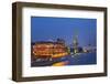 Peter the Great Statue and River Moskva at Night, Moscow, Russia, Europe-Martin Child-Framed Photographic Print