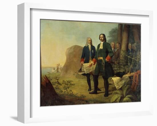 Peter the Great, the Founding of Saint Petersburg, 1838-Alexei Gavrilovich Venetsianov-Framed Giclee Print