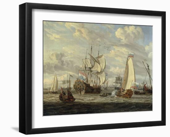 Peter the Great visiting the 'Peter and Paul'-Abraham Storck-Framed Giclee Print