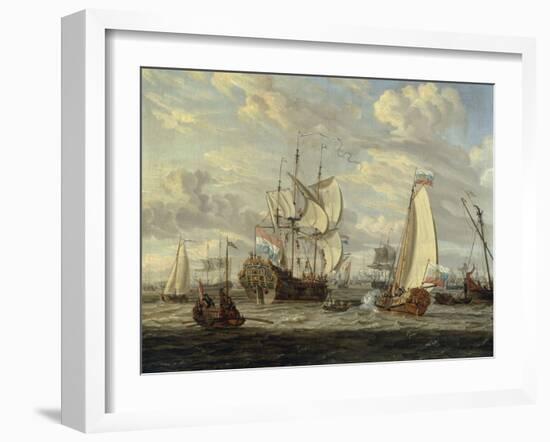 Peter the Great visiting the 'Peter and Paul'-Abraham Storck-Framed Giclee Print