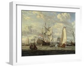 Peter the Great visiting the 'Peter and Paul'-Abraham Storck-Framed Giclee Print