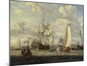 Peter the Great visiting the 'Peter and Paul'-Abraham Storck-Mounted Giclee Print