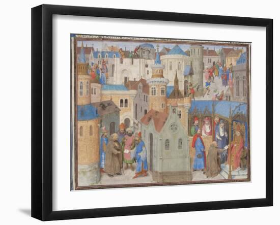 Peter the Hermit Hears Pope Urban II at the Council of Clermont, 1460S-null-Framed Giclee Print