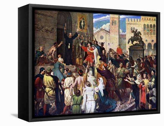 Peter the Hermit Preaching the First Crusade, 1926-James Archer-Framed Stretched Canvas