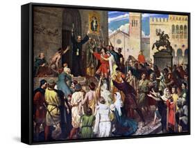 Peter the Hermit Preaching the First Crusade, 1926-James Archer-Framed Stretched Canvas