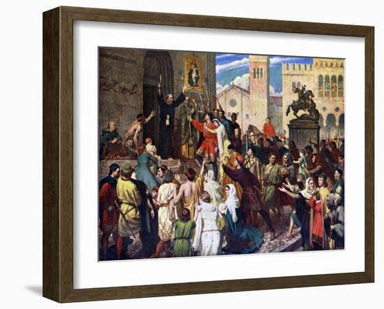 Peter the Hermit Preaching the First Crusade, 1926-James Archer-Framed Giclee Print