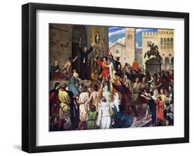 Peter the Hermit Preaching the First Crusade, 1926-James Archer-Framed Giclee Print