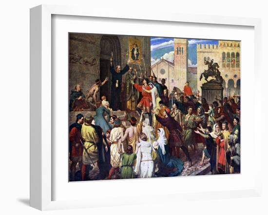 Peter the Hermit Preaching the First Crusade, 1926-James Archer-Framed Giclee Print